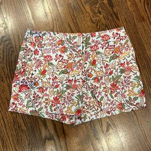 NWT Loft Chino Short Sz 6 Light Blue Floral 4” Inseam